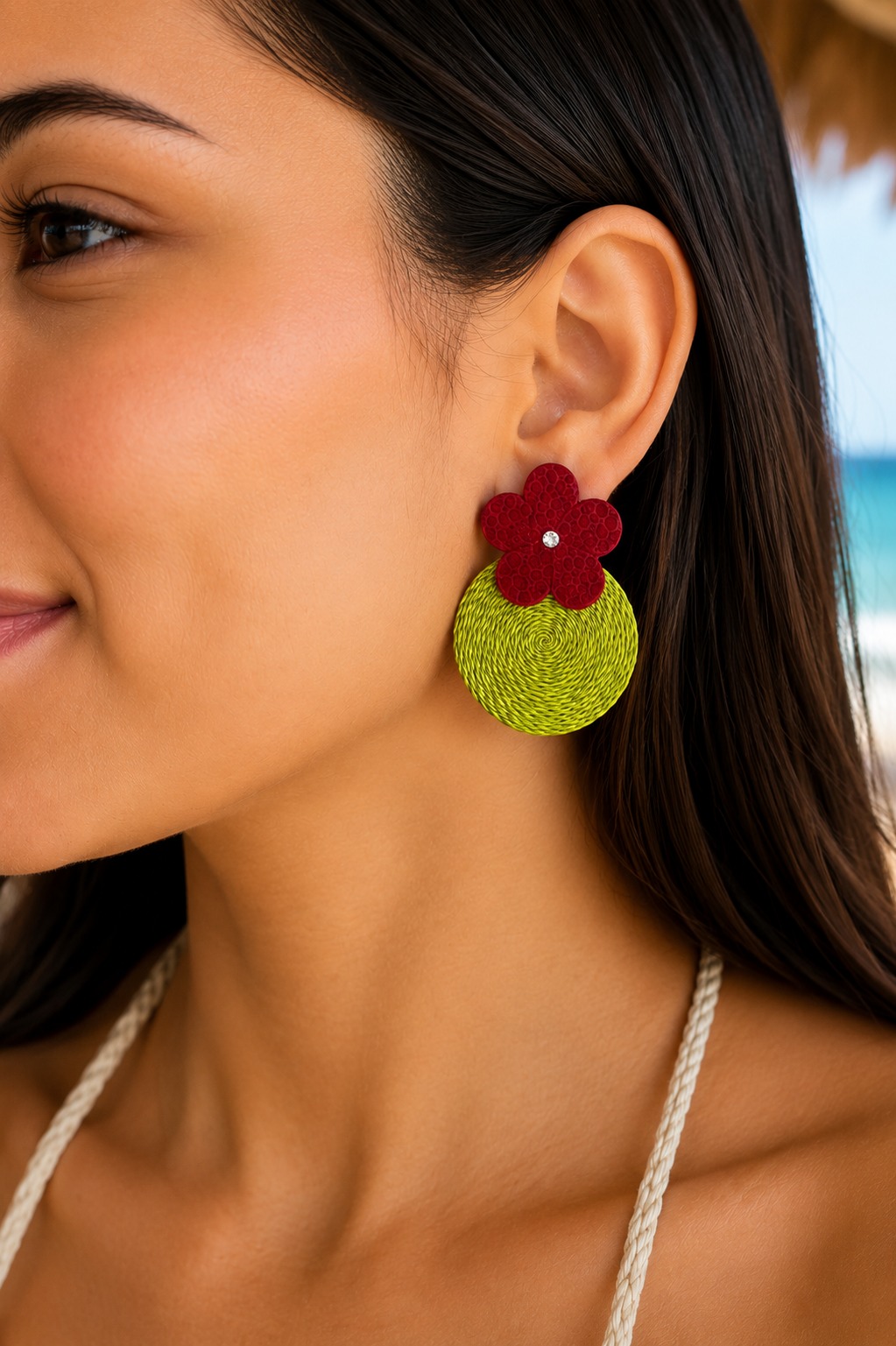 ARETES CUERO FIQUE ENGOMADO