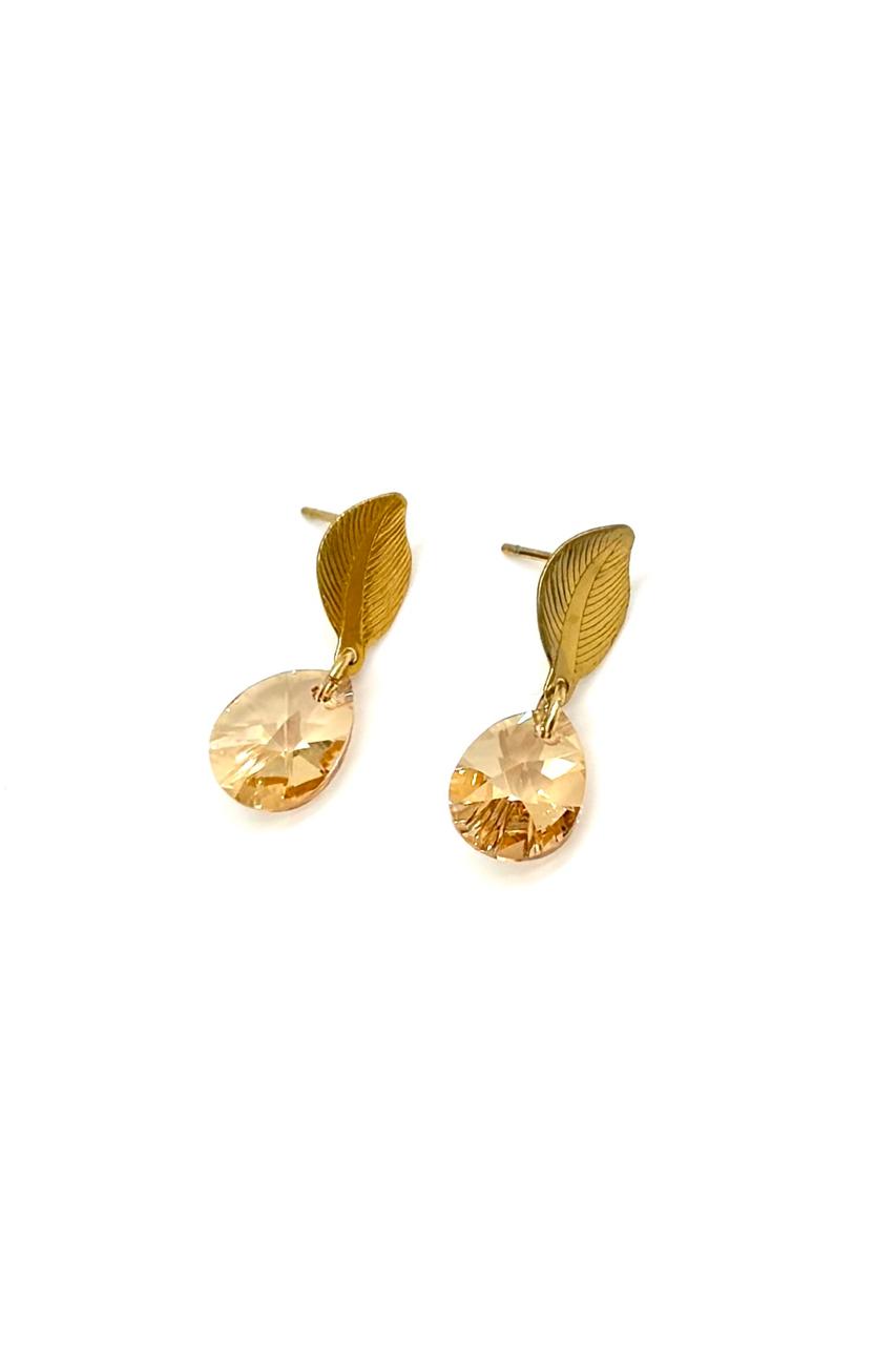 ARETE HOJA ACERO CRISTAL SWAROVSKI