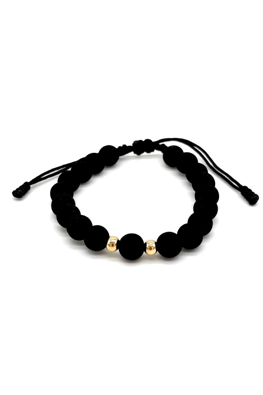PULSERA NEOPRENO ORO LAMINADO 18K