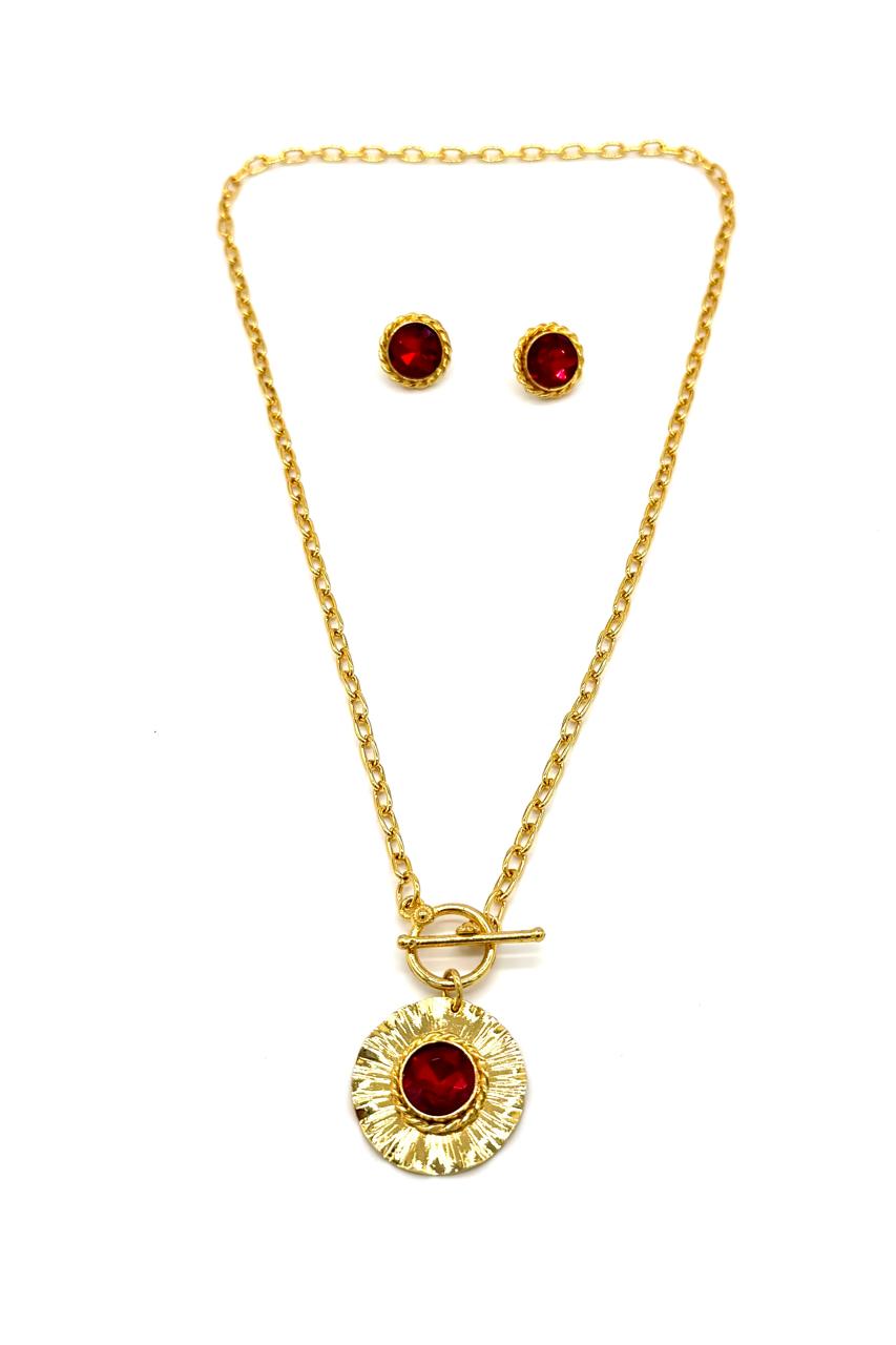 JUEGO MONEDA CRISTAL BRONCE ORO