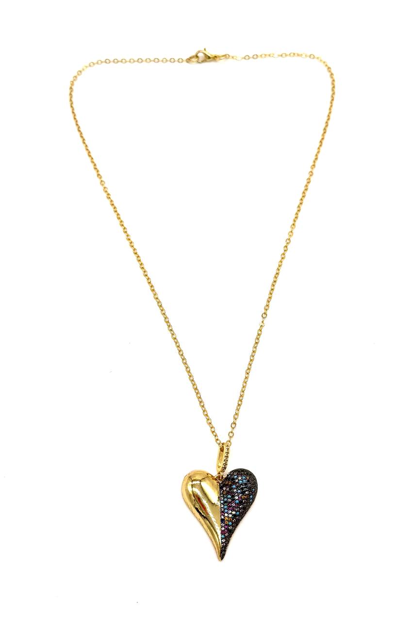 CADENA BRONCE ORO CORAZÓN