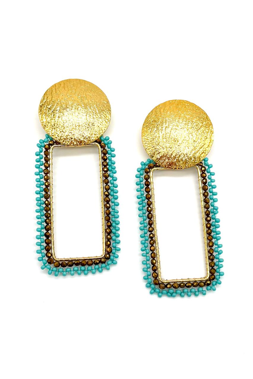 ARETES BRONCE ORO ZEBRA