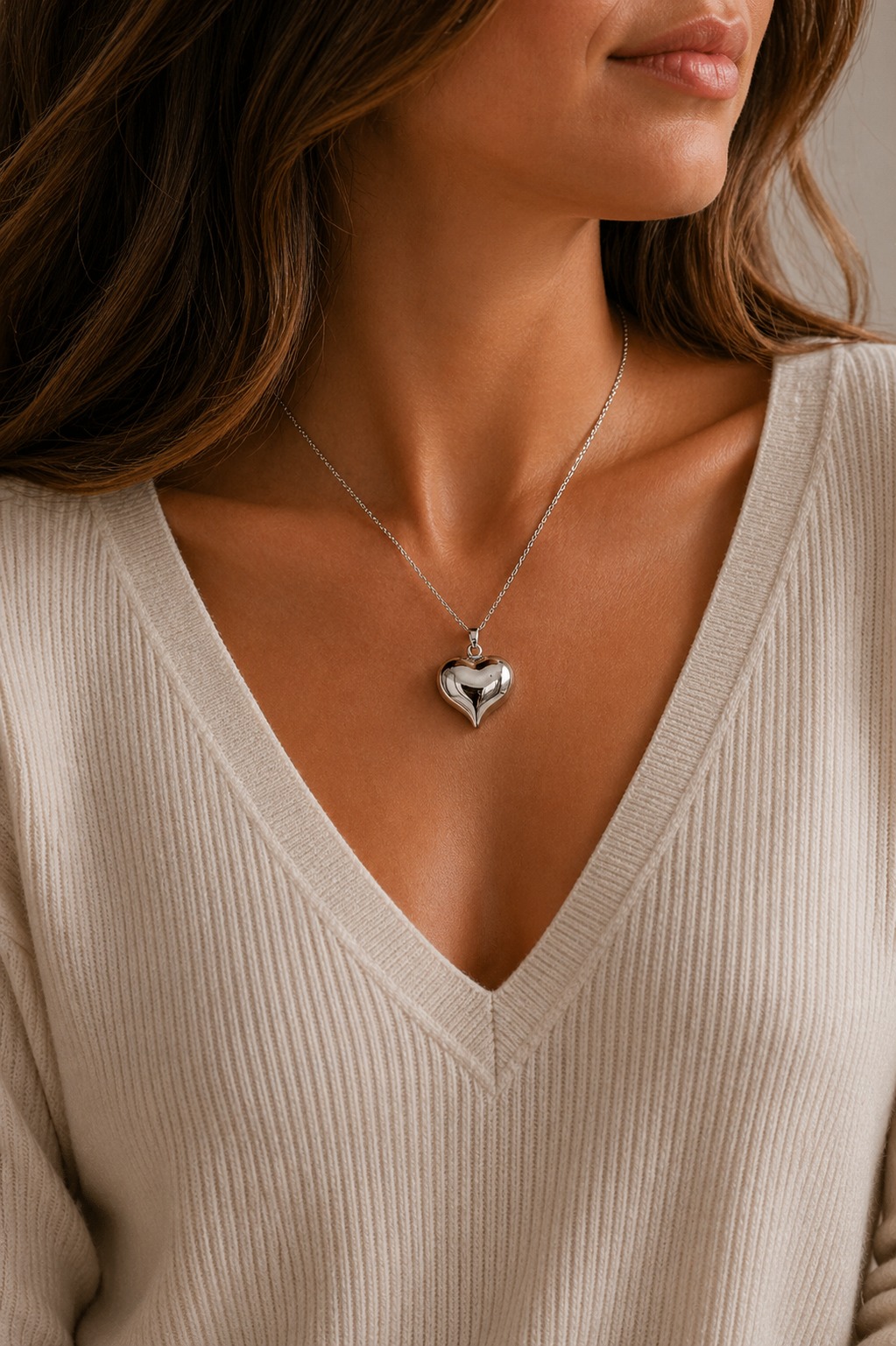 CADENA CORAZÓN CHUNKY