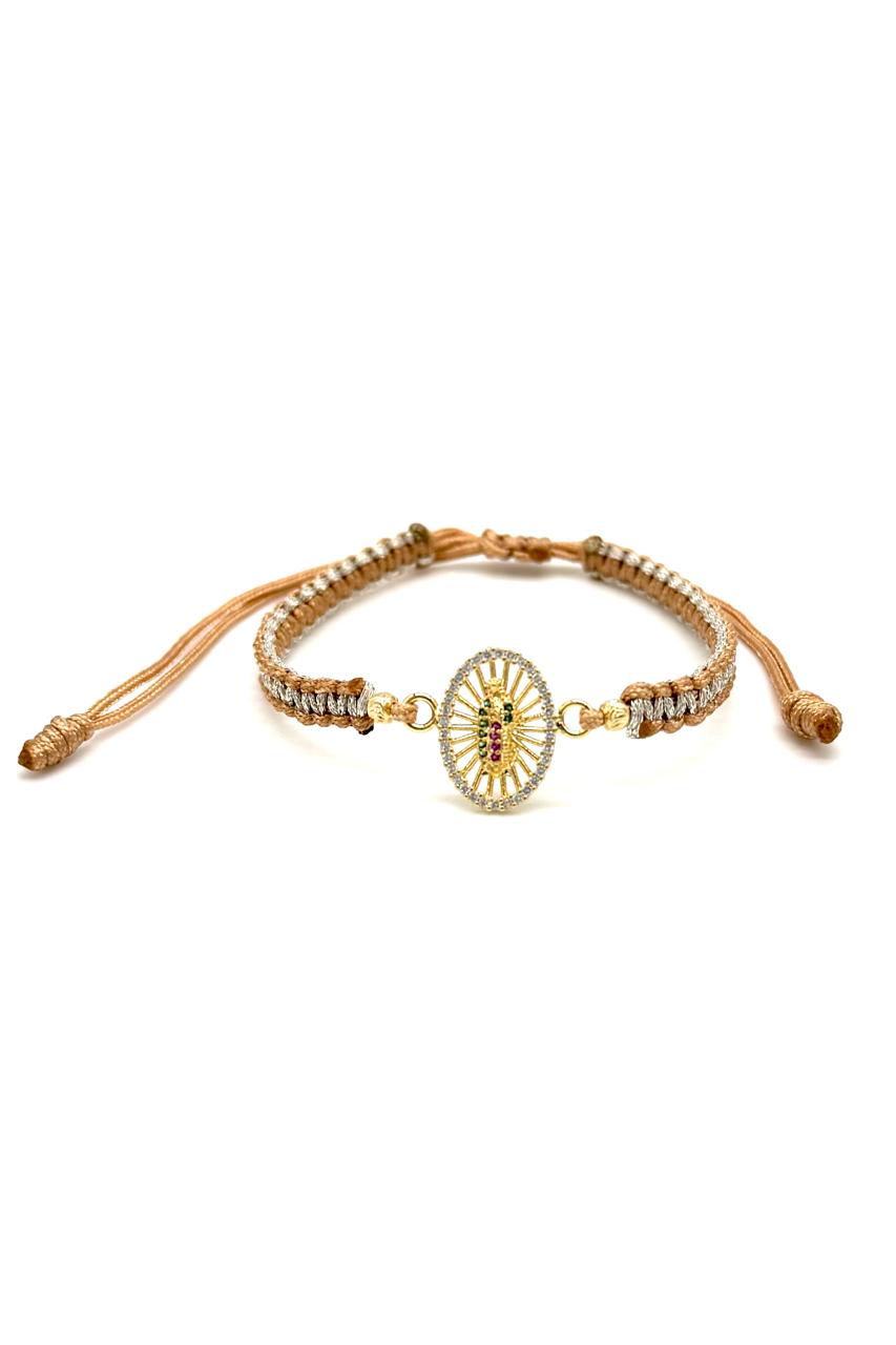PULSERA GUADALUPE MICRO ZIRCÓN ORO LAMINADO 18K