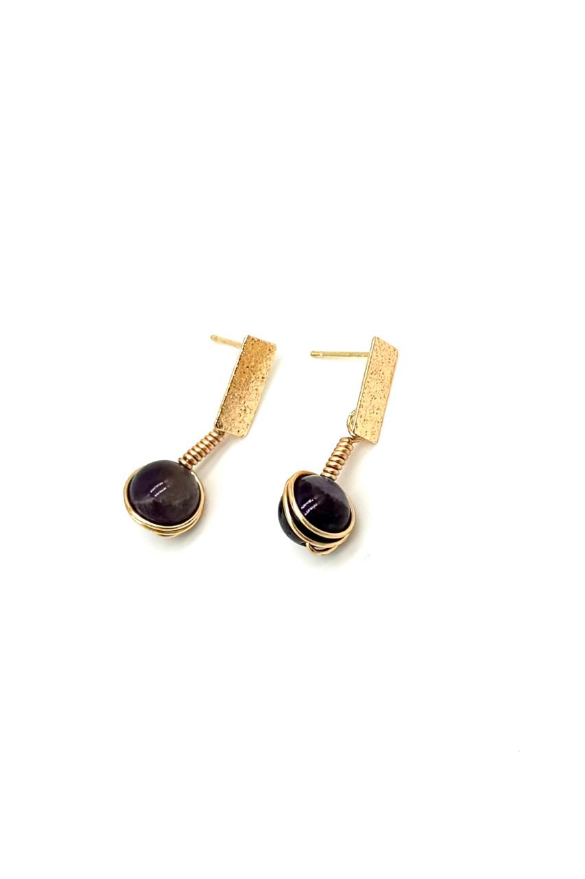 ARETES AMATISTA ALAMBRISMO