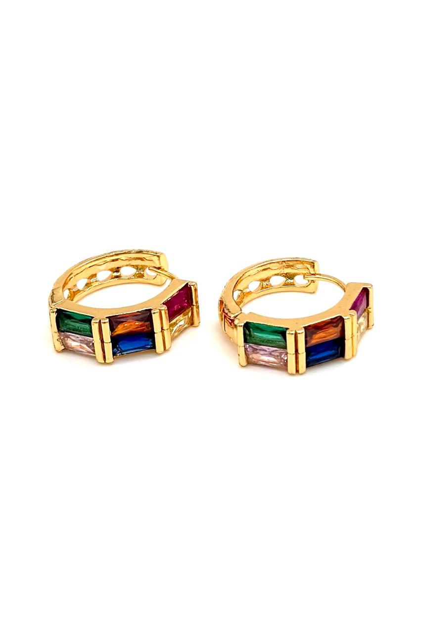 ARETES CANDONGA ZIRCONES MULTICOLOR