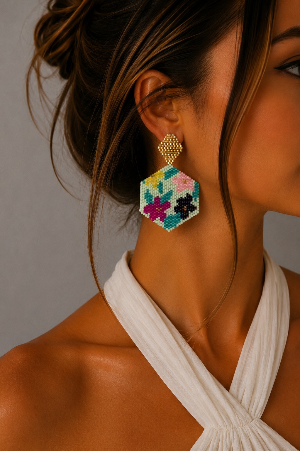ARETES FLOR MIYUKI