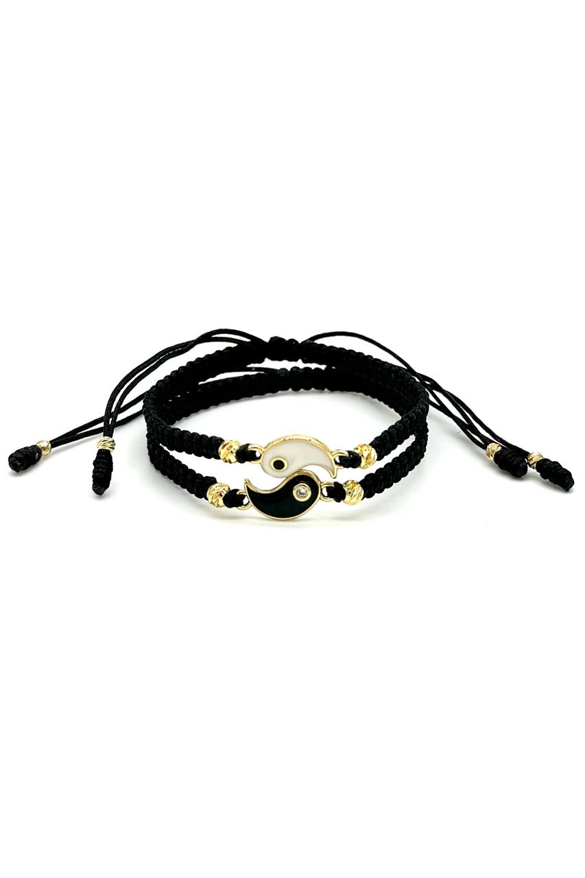 PULSERA YIN YANG DOBLE RODIO