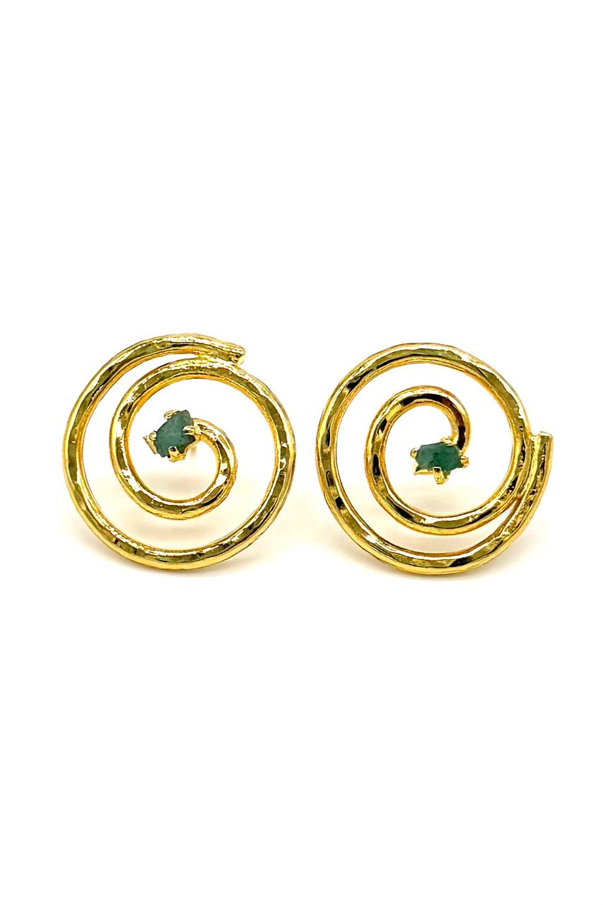 ARETES SARAI MURRALLA ESMERALDA BRONCE ORO