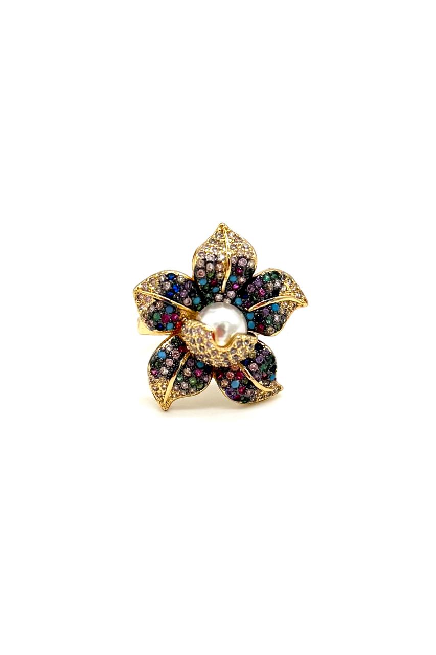 ANILLO MICRO ZIRCÓN FLOR