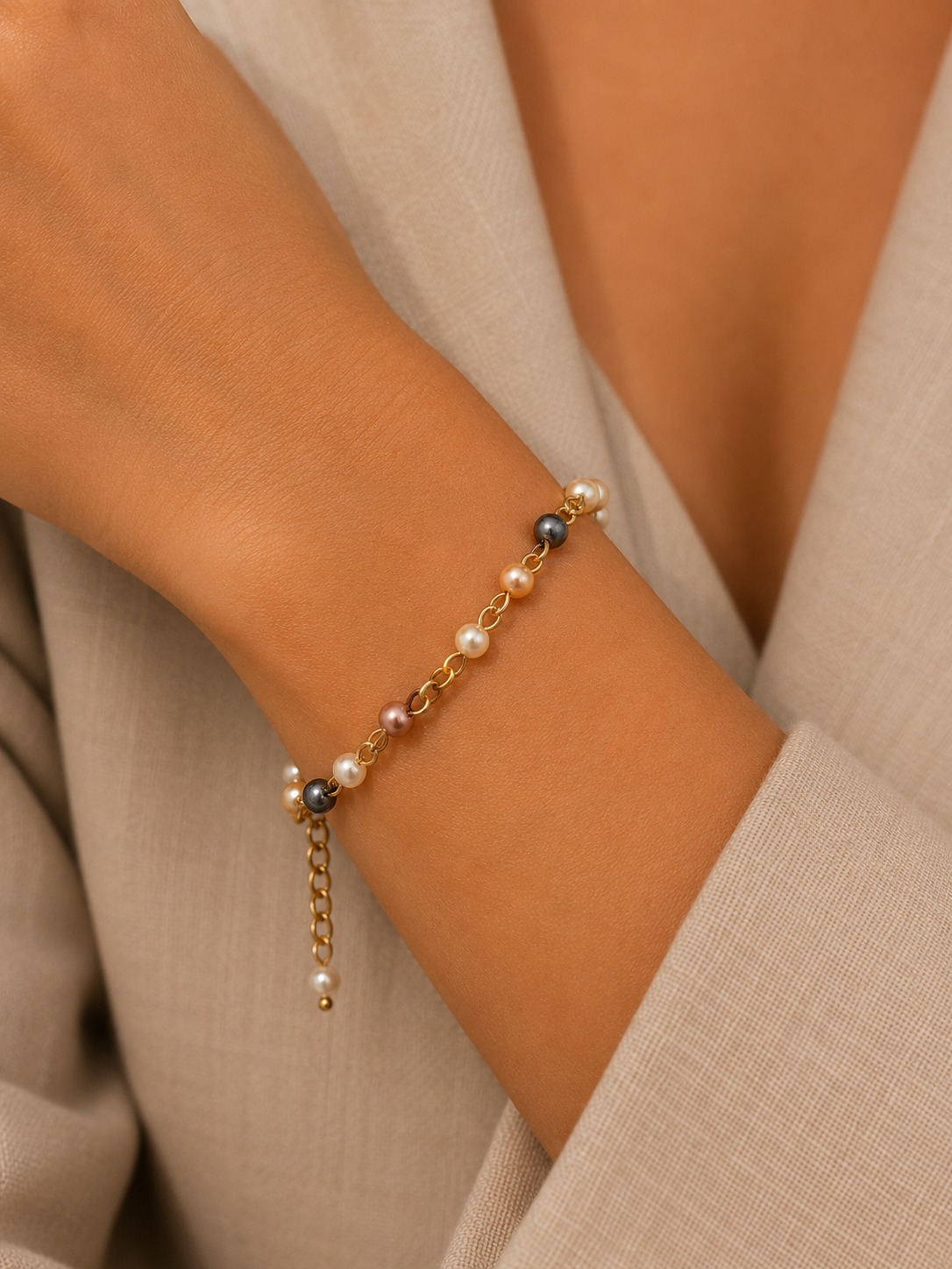 PULSERA PERLA POLVO DE NÁCAR #3