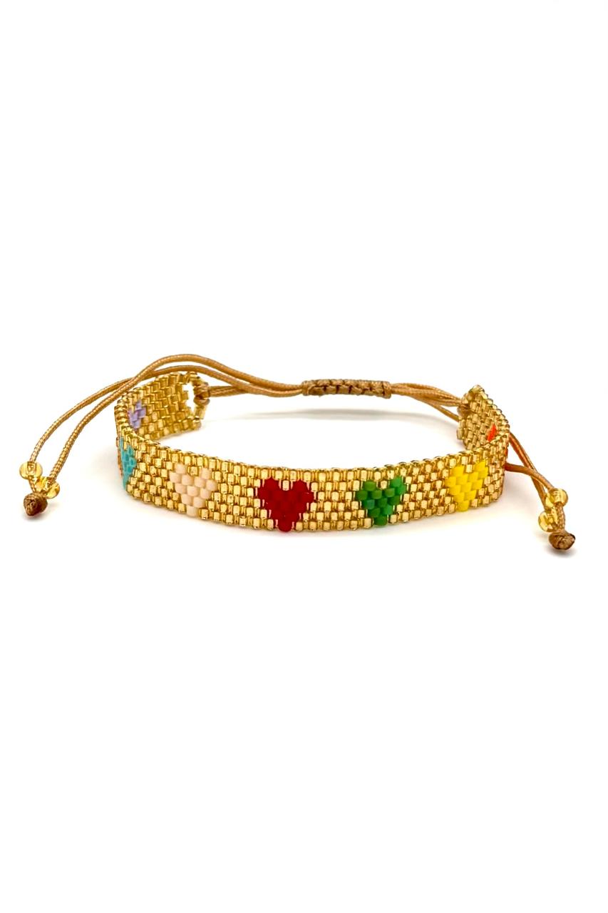 PULSERA MIYUKI CORAZONES