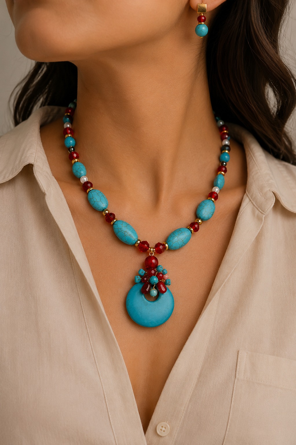 COLLAR DONA TURQUESA