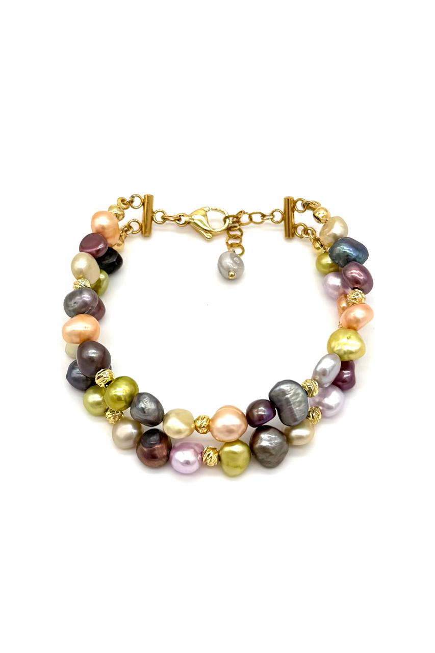 PULSERA PERLA CULTIVADA X 2 LÍNEAS