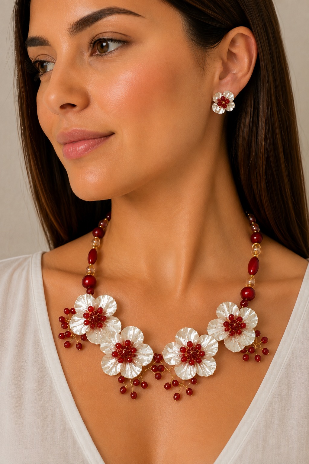 COLLAR FLORES ALAMBRISMO