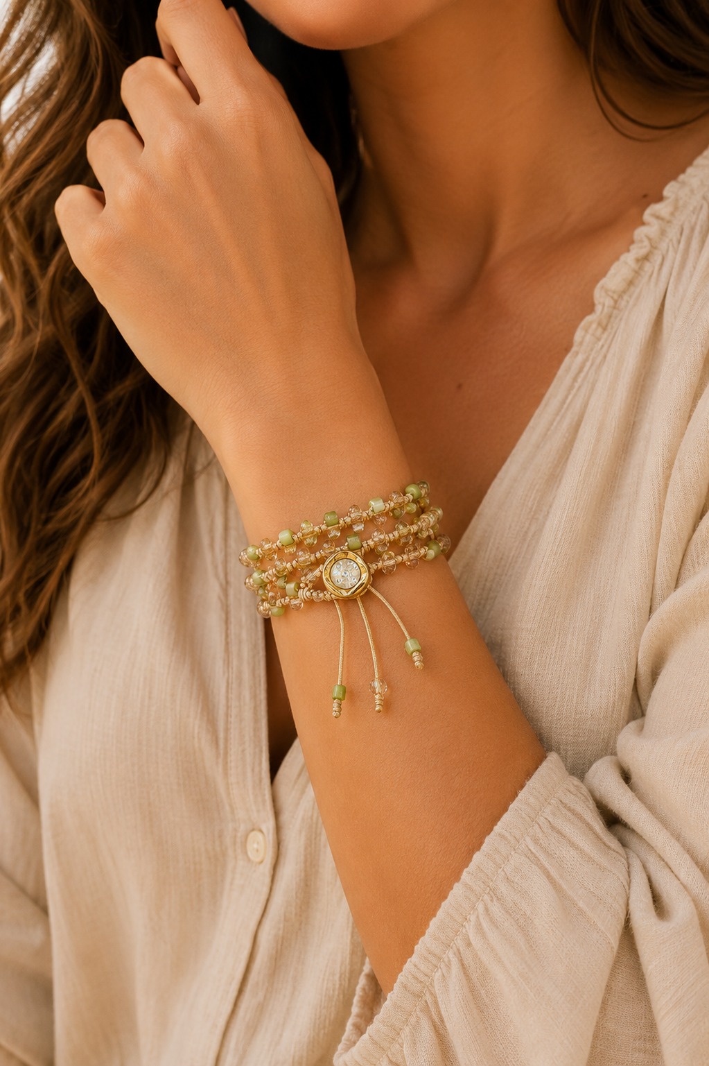 PULSERA 3 VUELTAS NÁCAR