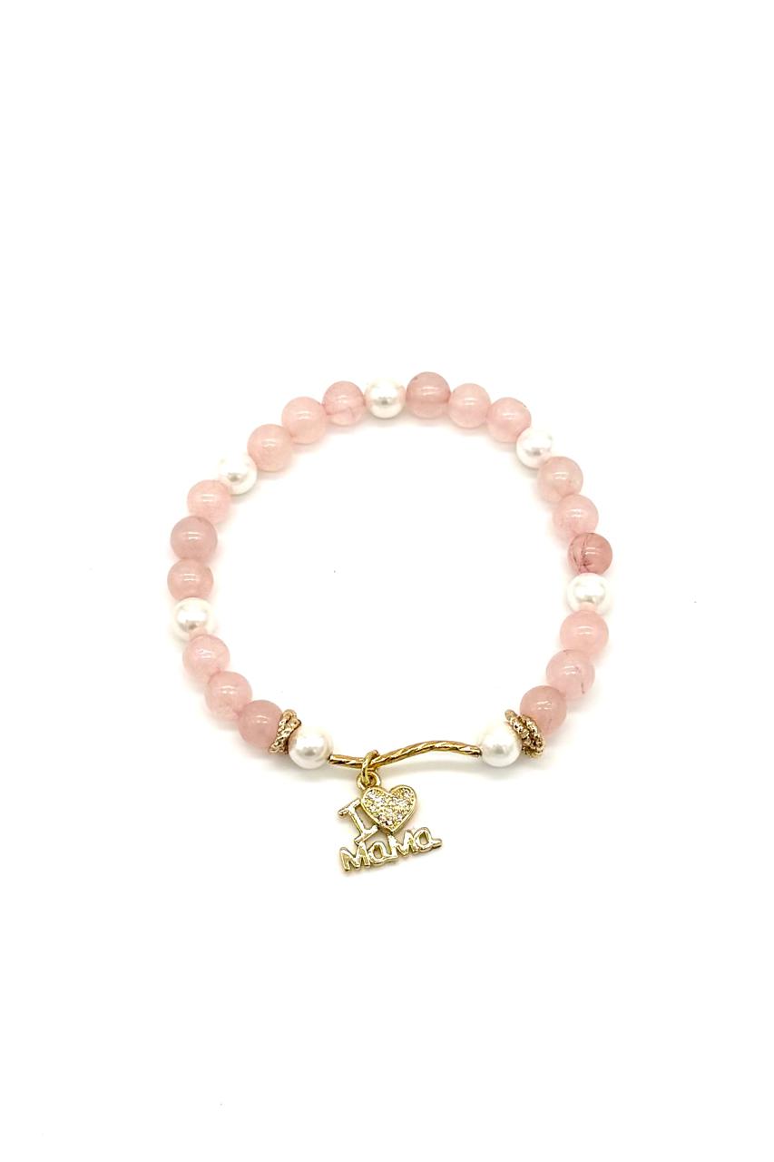PULSERA CUARZO ROSADO MAMÁ