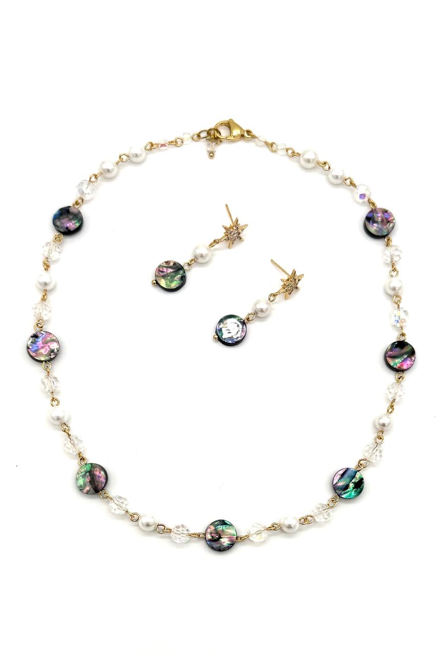 COLLAR AVALÓN PERLA POLVO NÁCAR