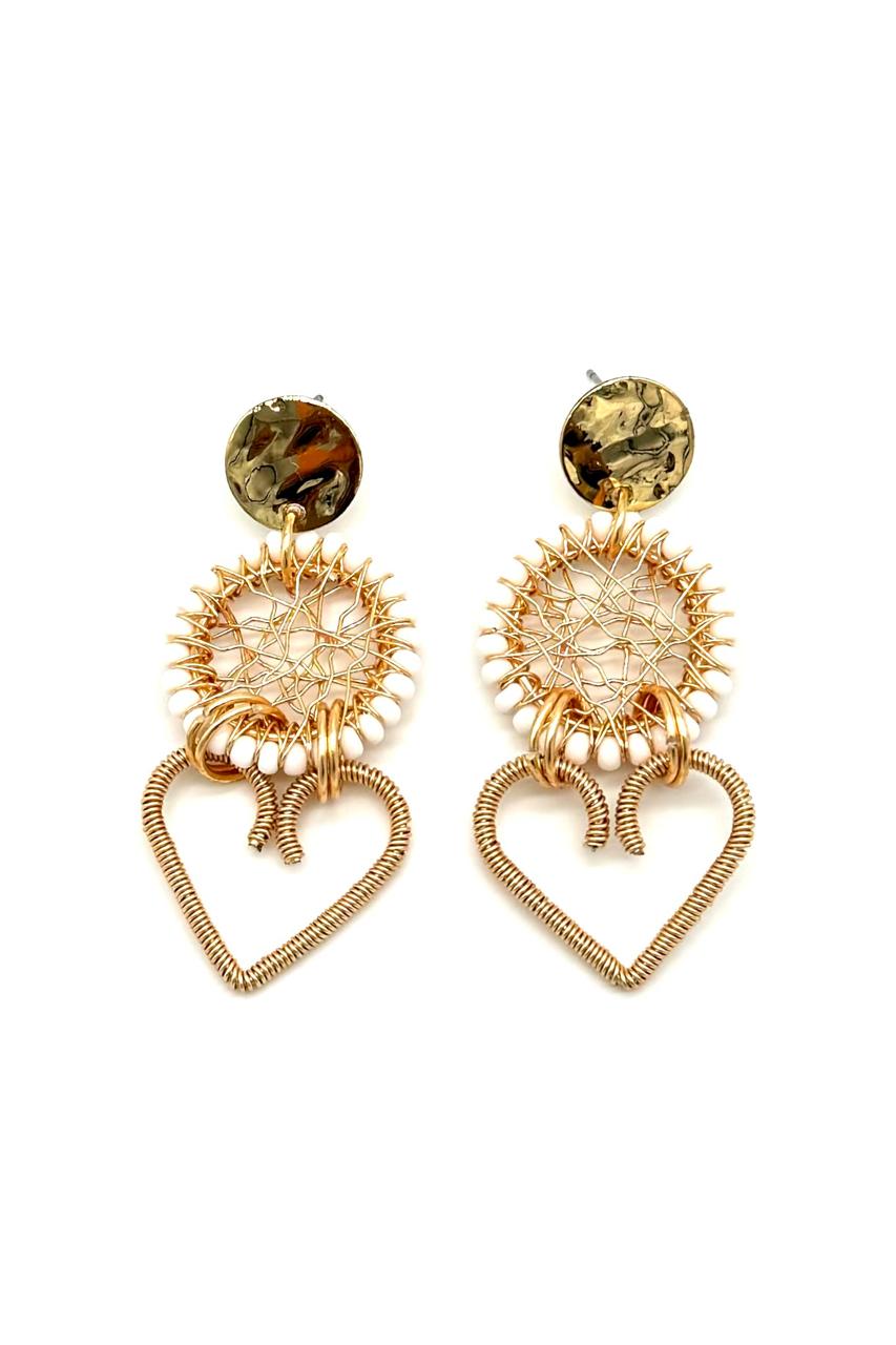 ARETES ALAMBRISMO CORAZÓN