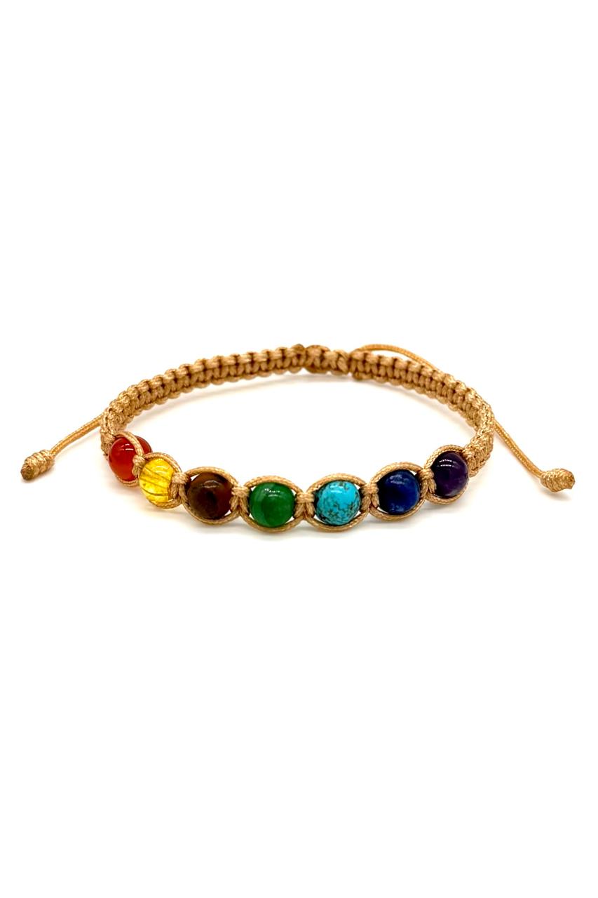 PULSERA 7 CHAKRAS PIEDRAS NATURALES