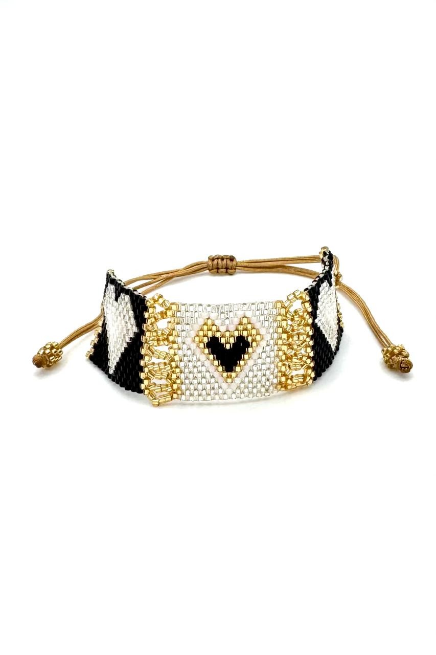 PULSERA X 3 CORAZONES MIYUKI