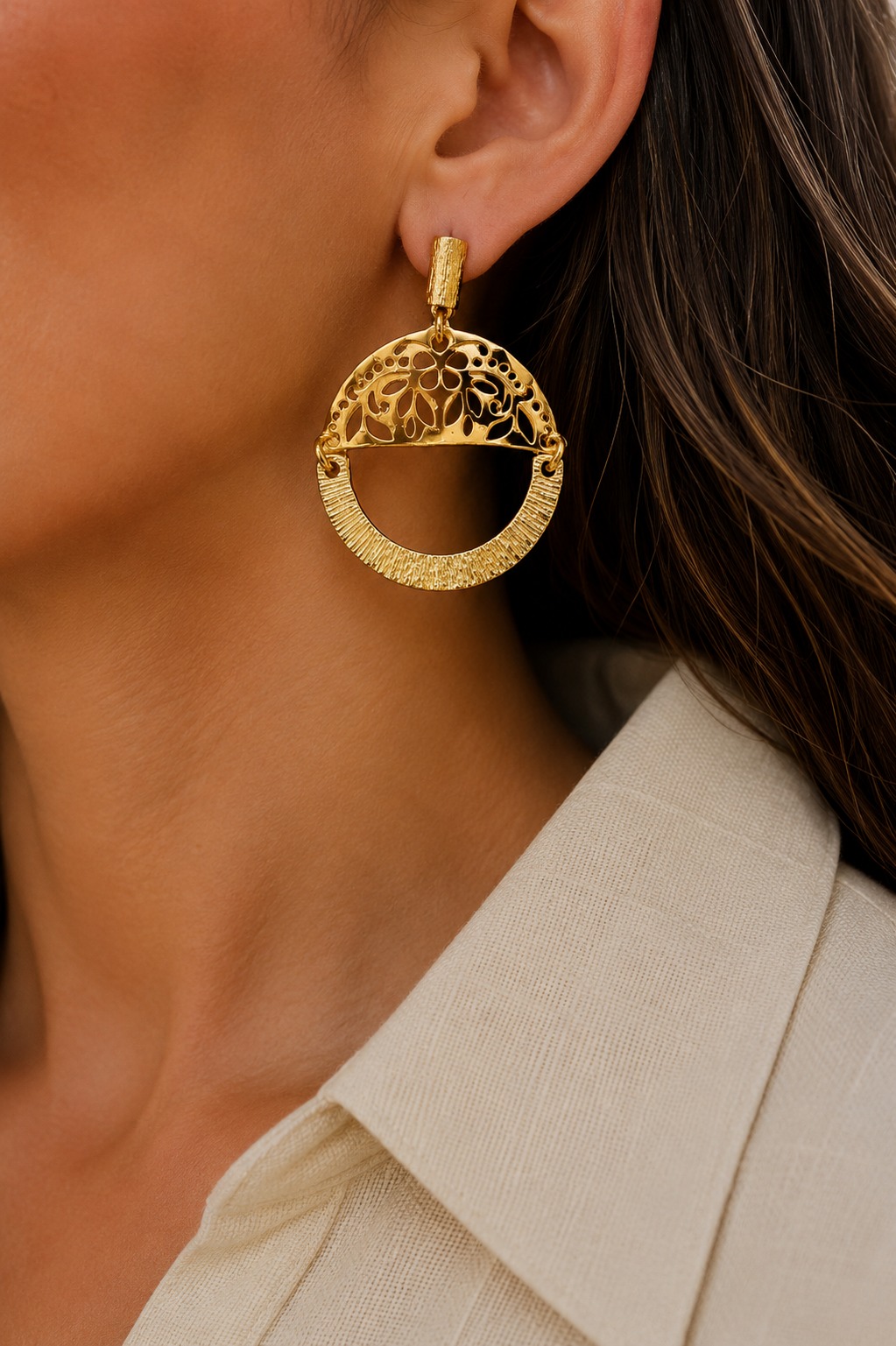 ARETE ESFERA MÓVIL  ZAMAC  BAÑO 24K