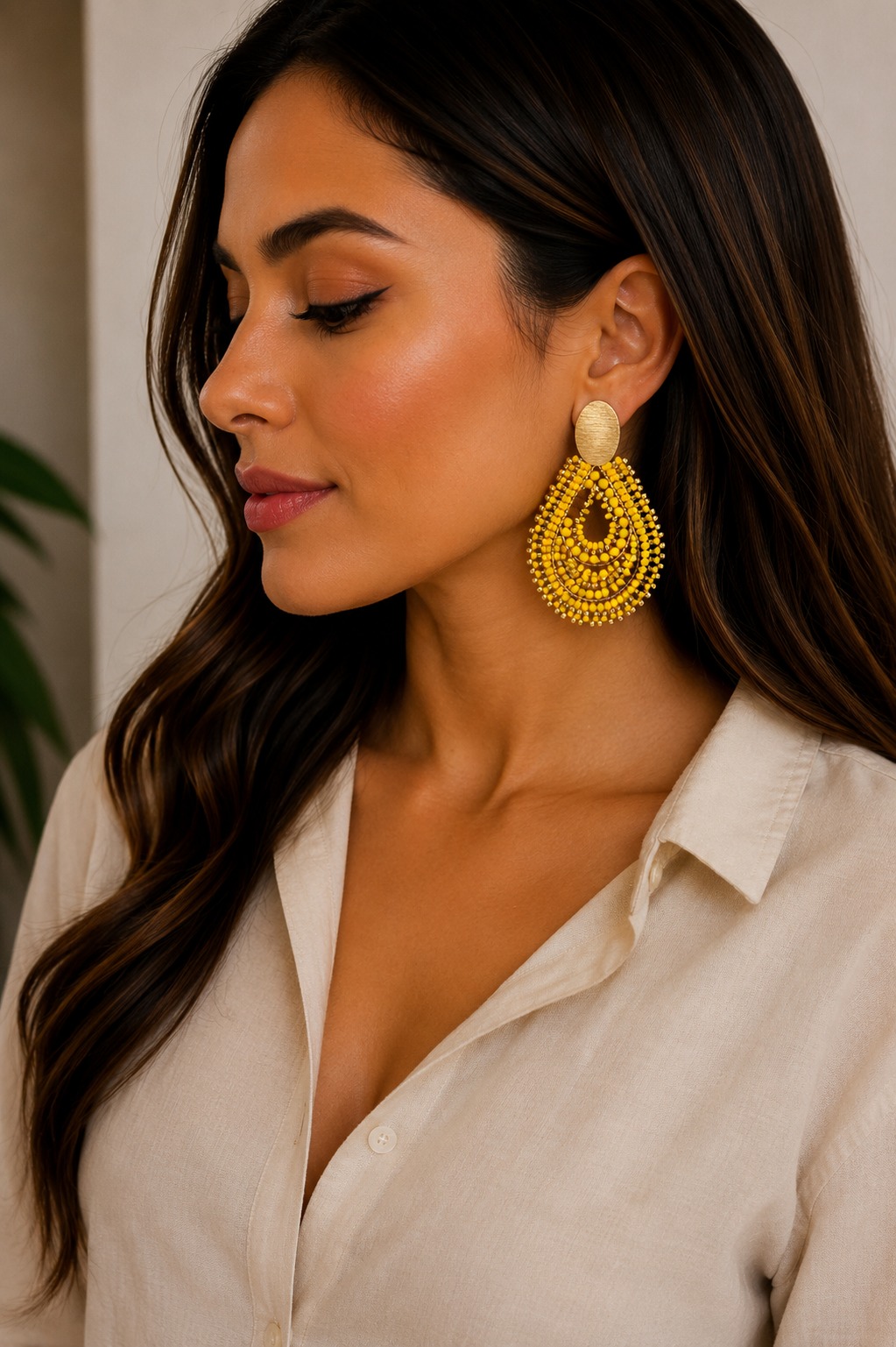 ARETES OVALADOS BRONCE ORO