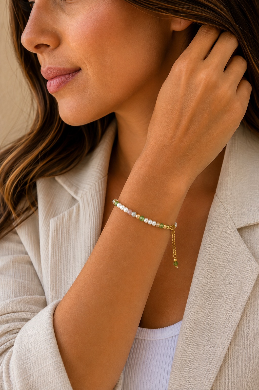 PULSERA CRISTAL PERLA CULTIVADA