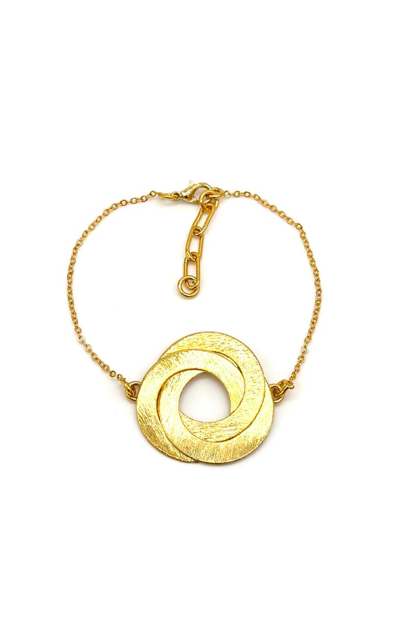 PULSERA NUDO BRONCE ORO