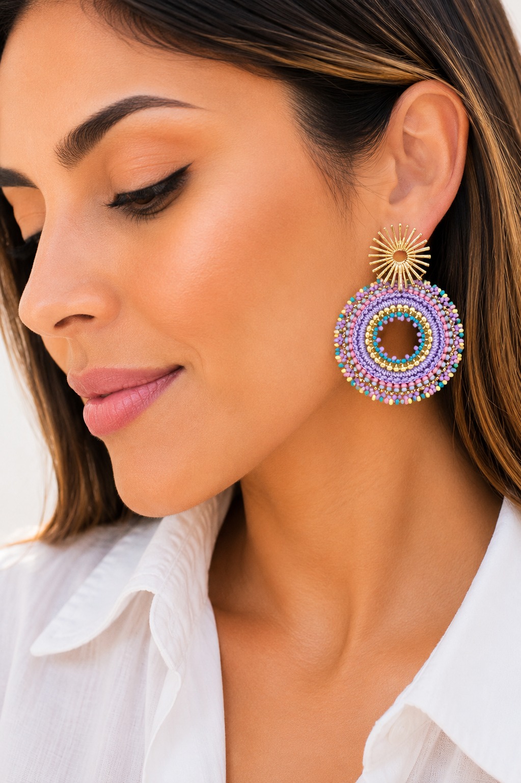 MAXI ARETES COVERGOLD TEJIDOS