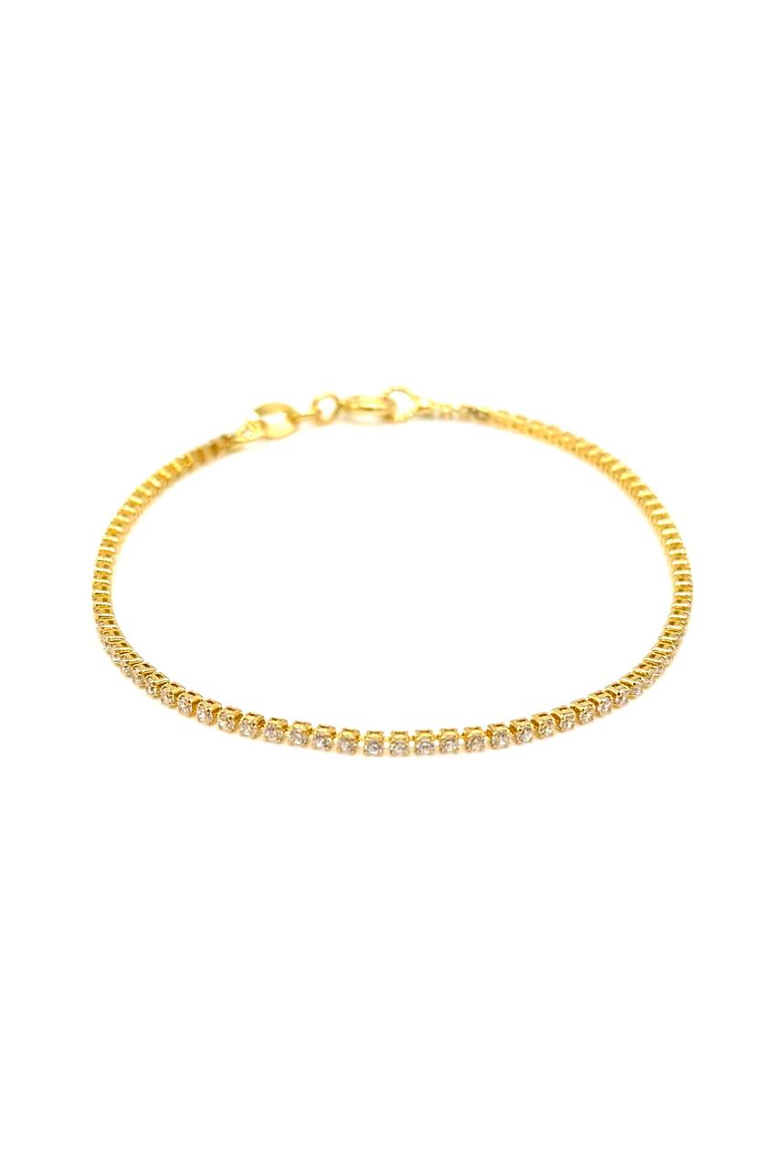 PULSERA CRISTAL ORO LAMINADO 18K