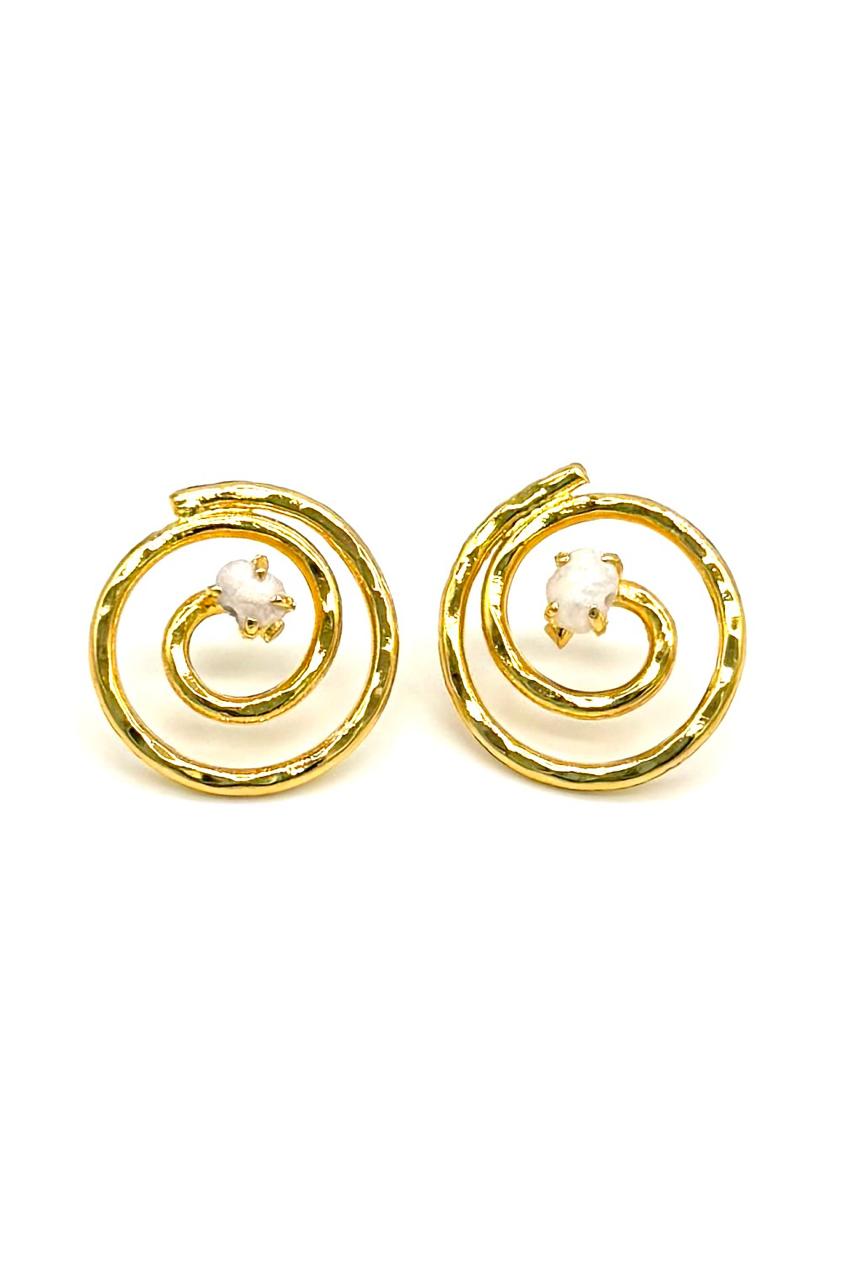 ARETES SARAI PERLA CULTIVADA BRONCE ORO