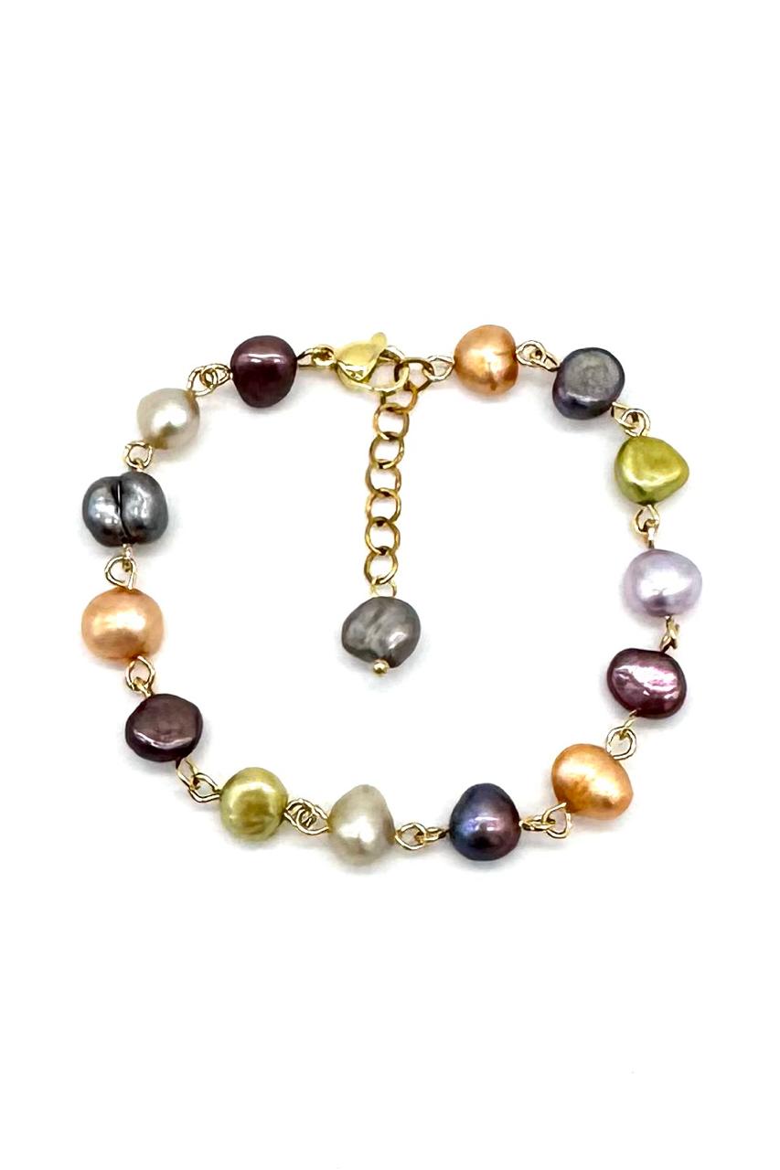 PULSERA MULTICOLOR PERLA CULTIVADA