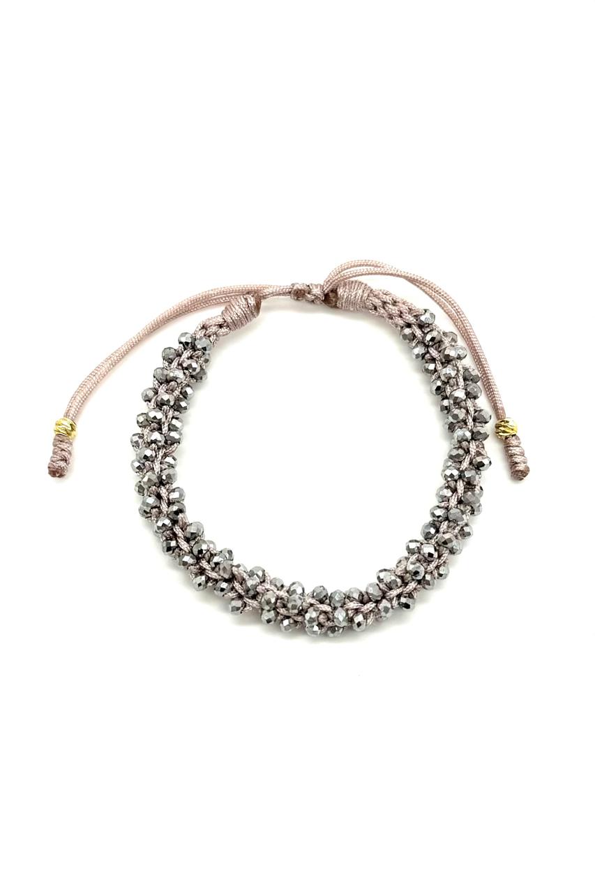 PULSERA CRISTAL TEJIDA