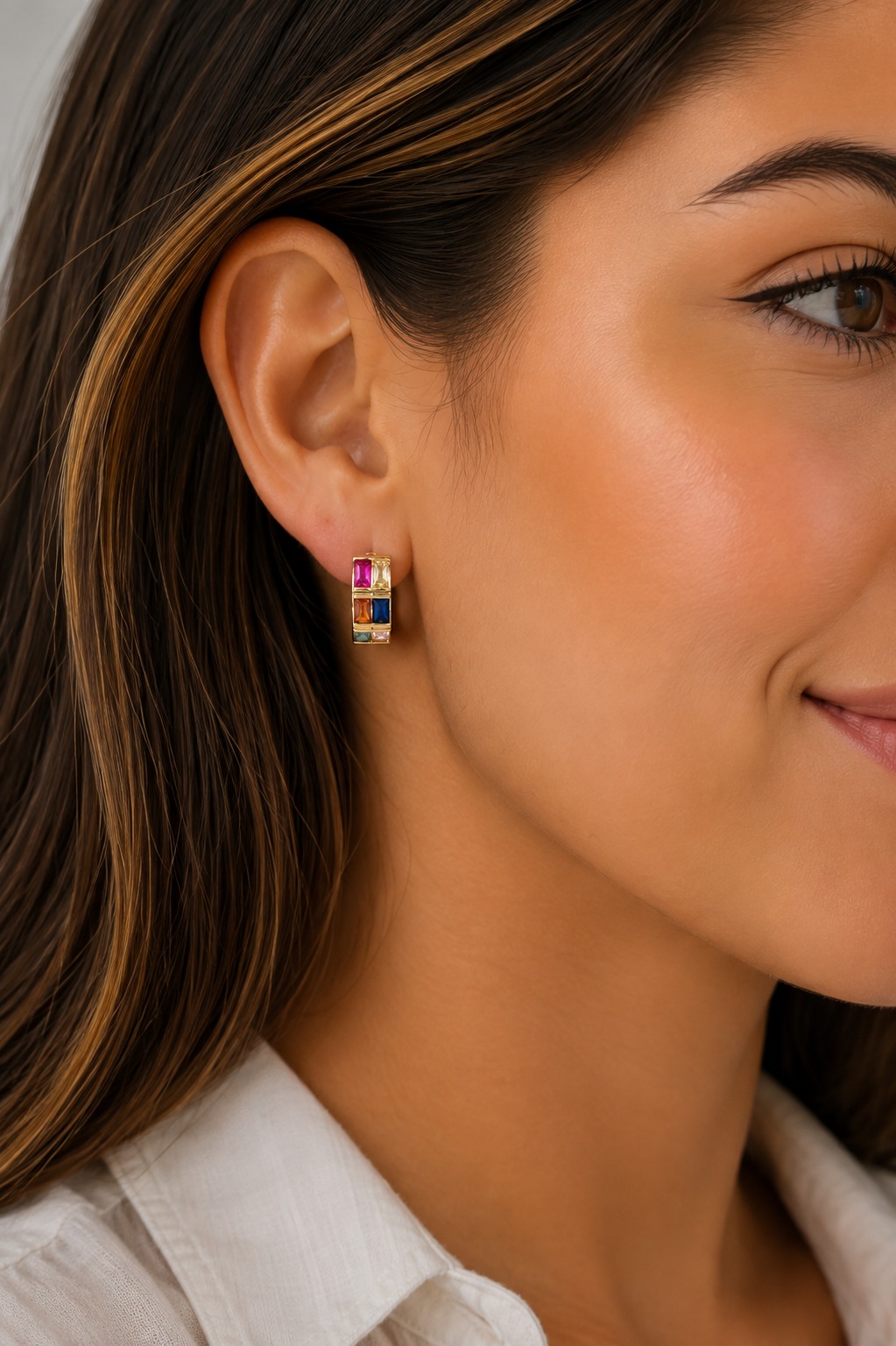 ARETES CANDONGA ZIRCONES MULTICOLOR