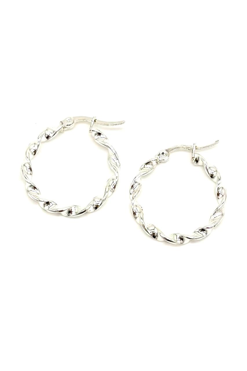 ARETES CANDONGA PLATINADA PEQUEÑA