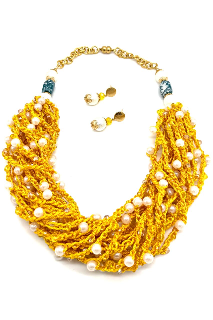 COLLAR CHOCHET PERLA CRISTAL