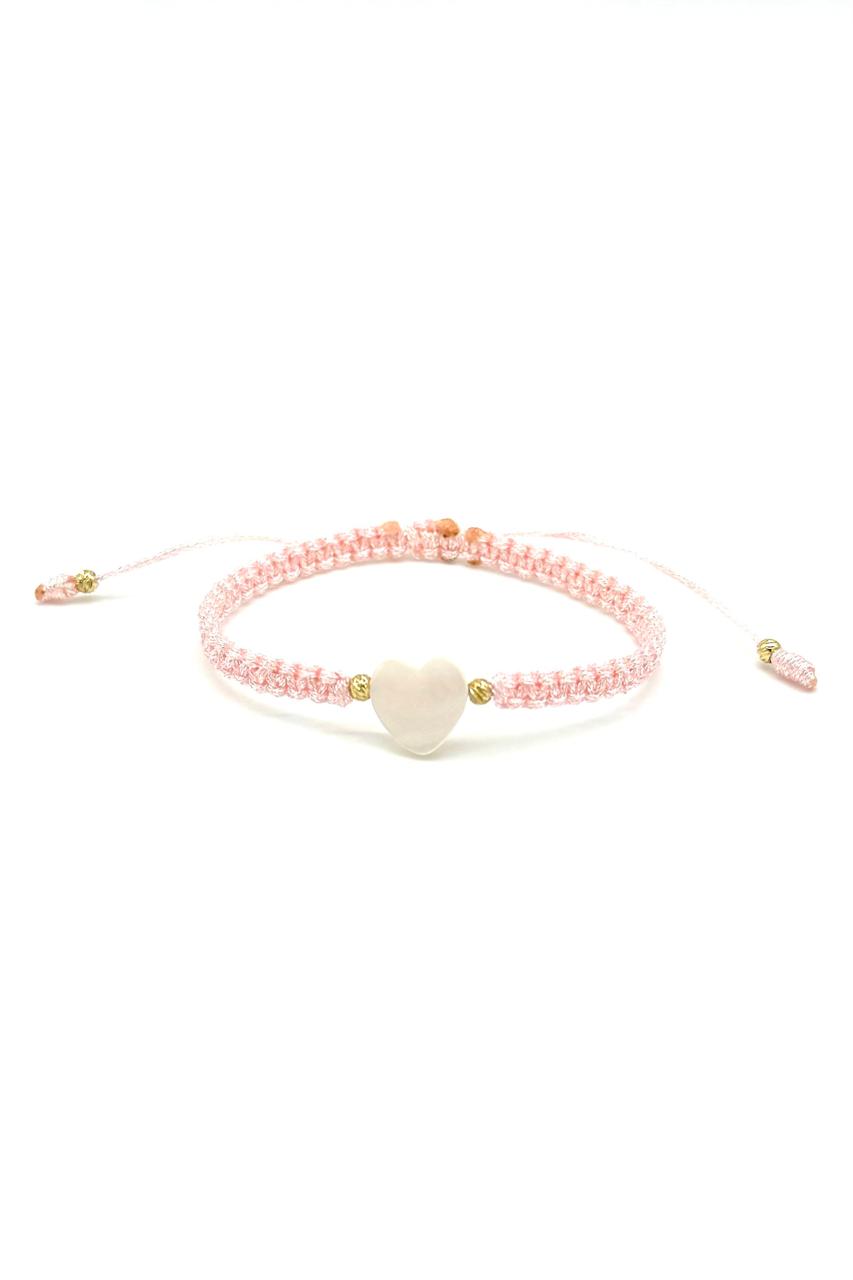 PULSERA CORAZÓN NÁCAR