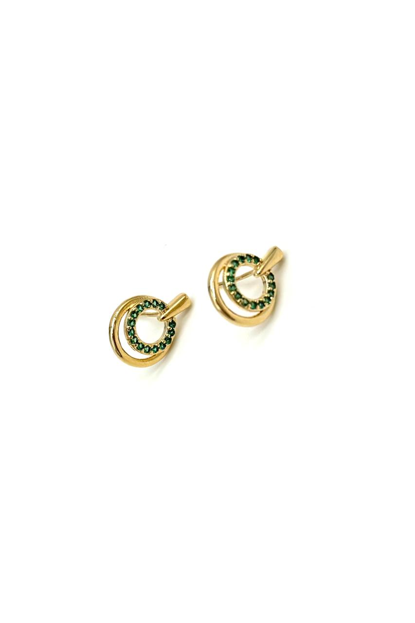 ARETES DOBLE ARO ORO LAMINADO 18K