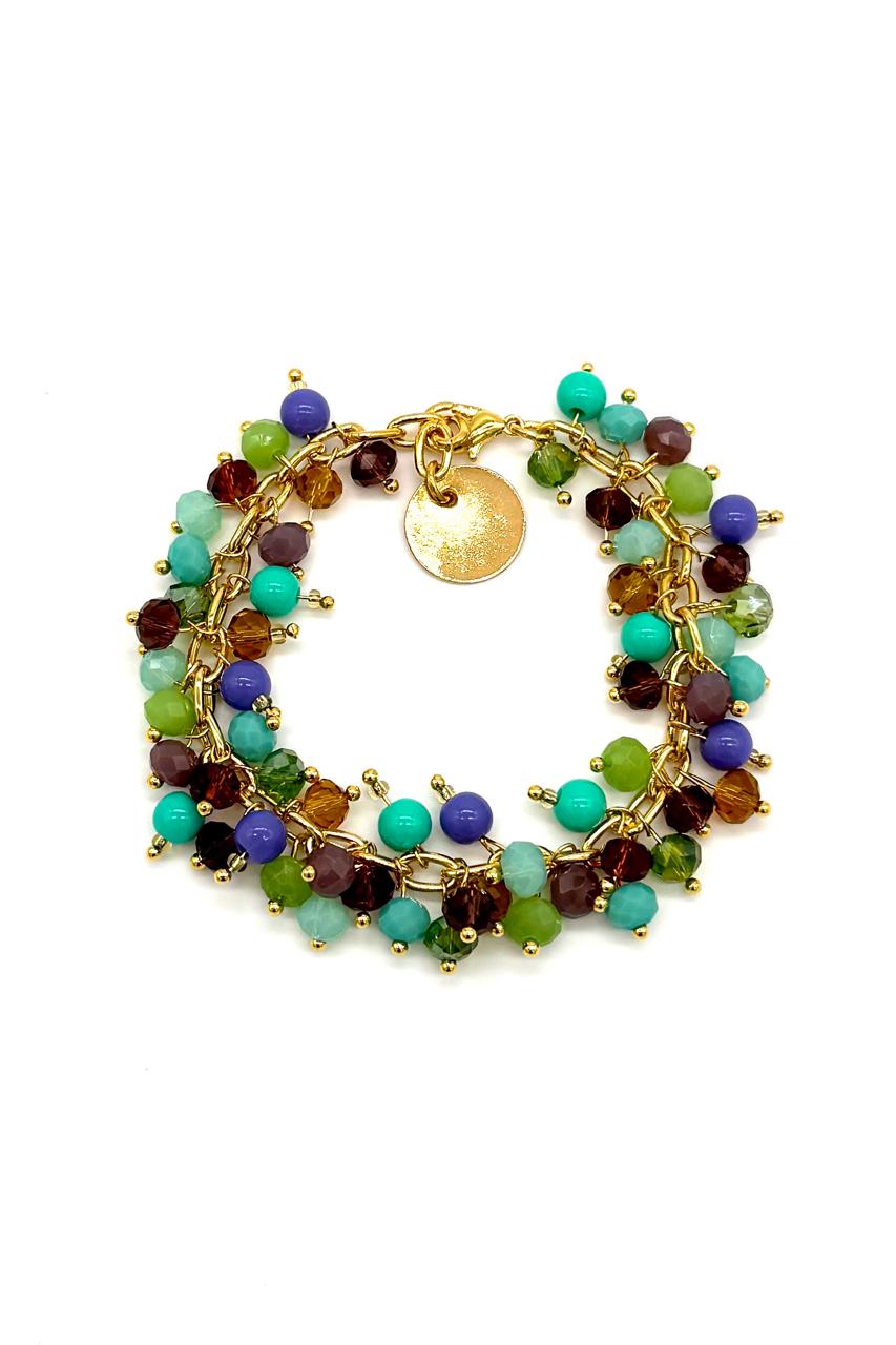 PULSERA BRONCE ORO CRISTAL