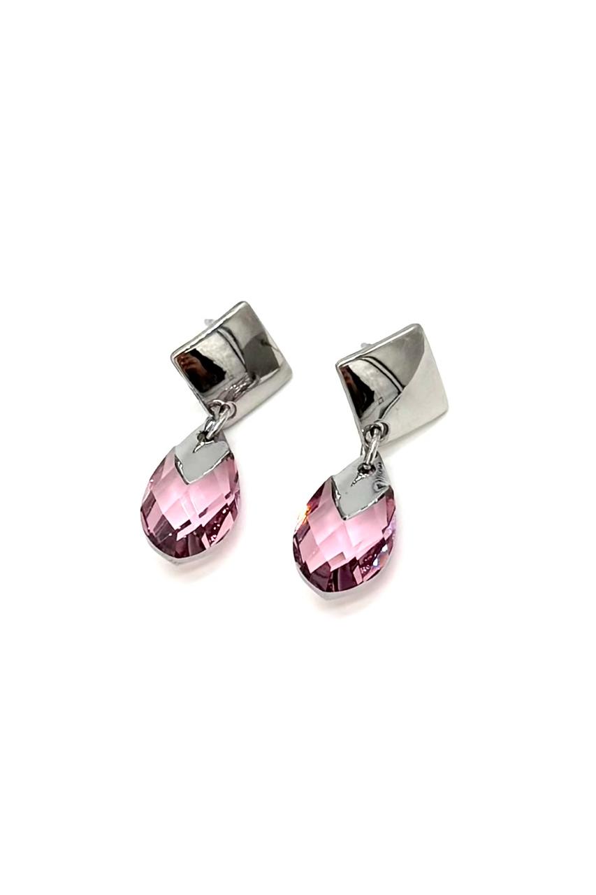 ARETES CRISTAL LT ROSE