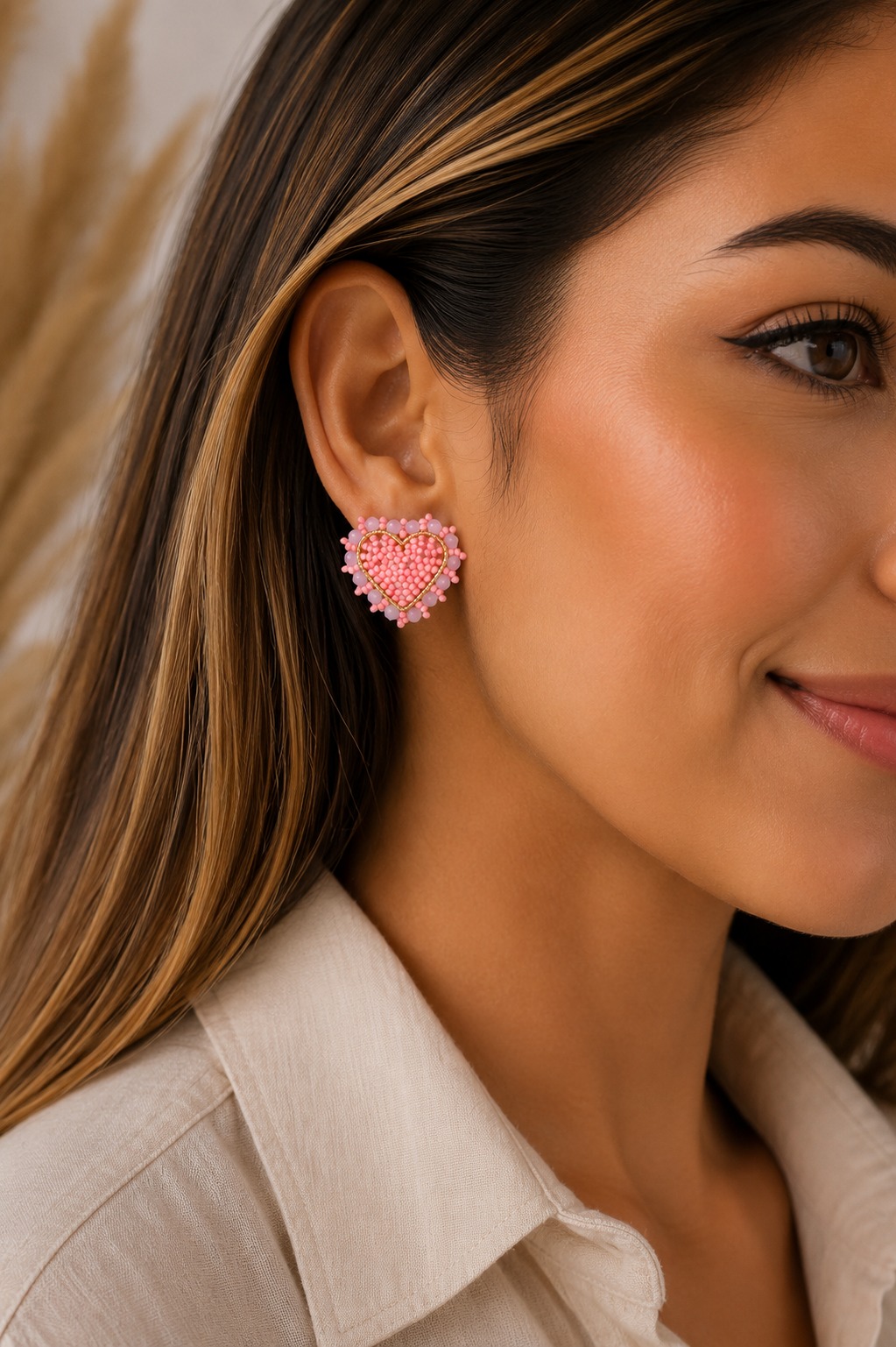 ARETES PEYOTE CORAZÓN