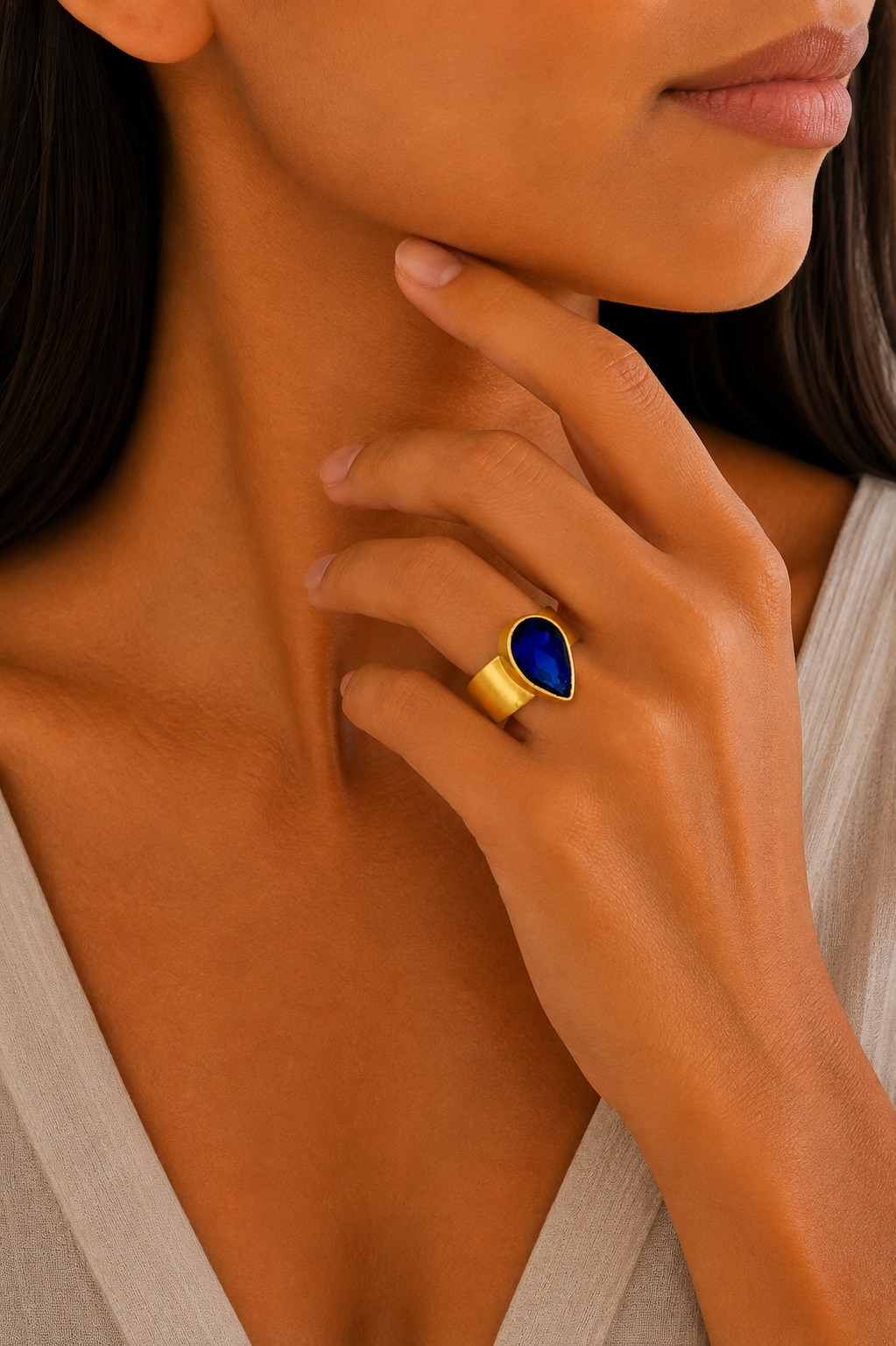 ANILLO GOTA BRONCE ORO