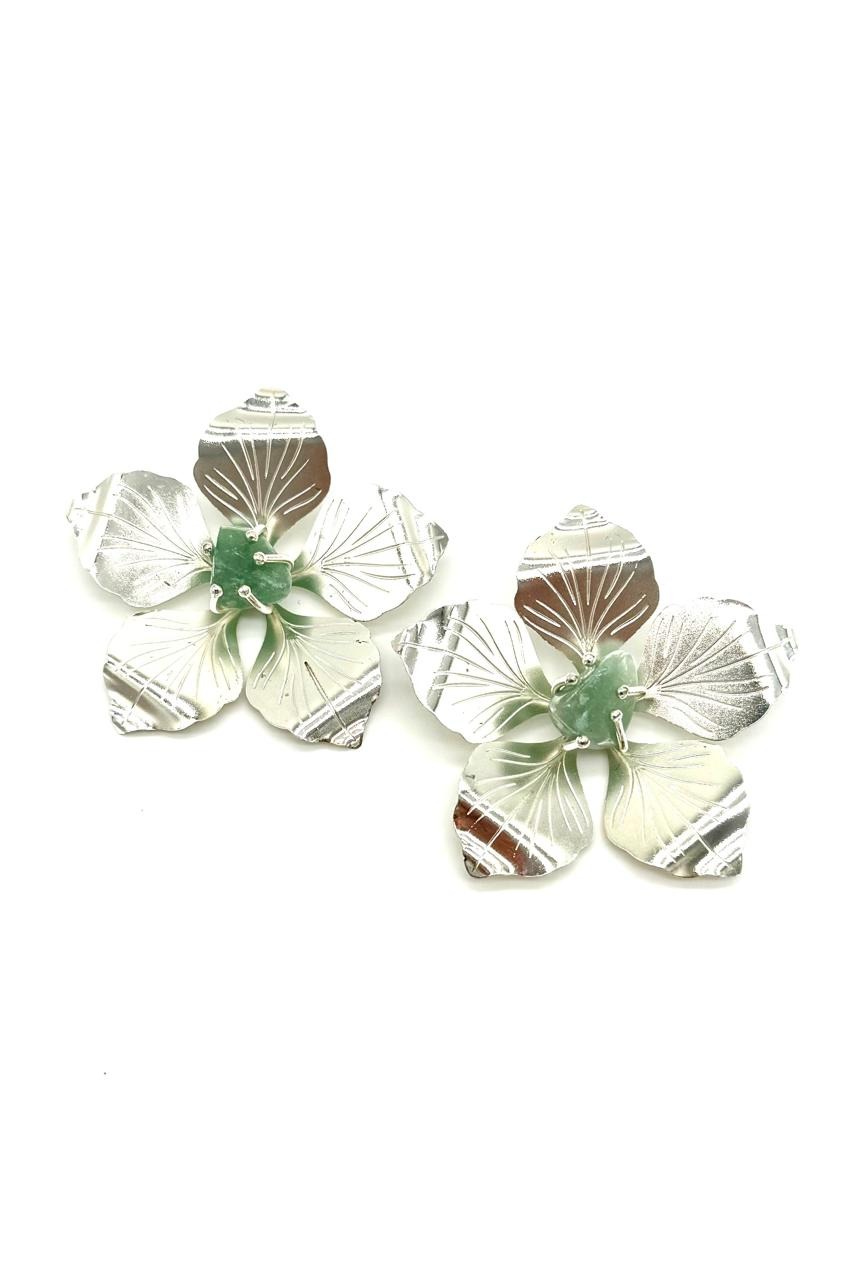 ARETES FLOR ÁGATA