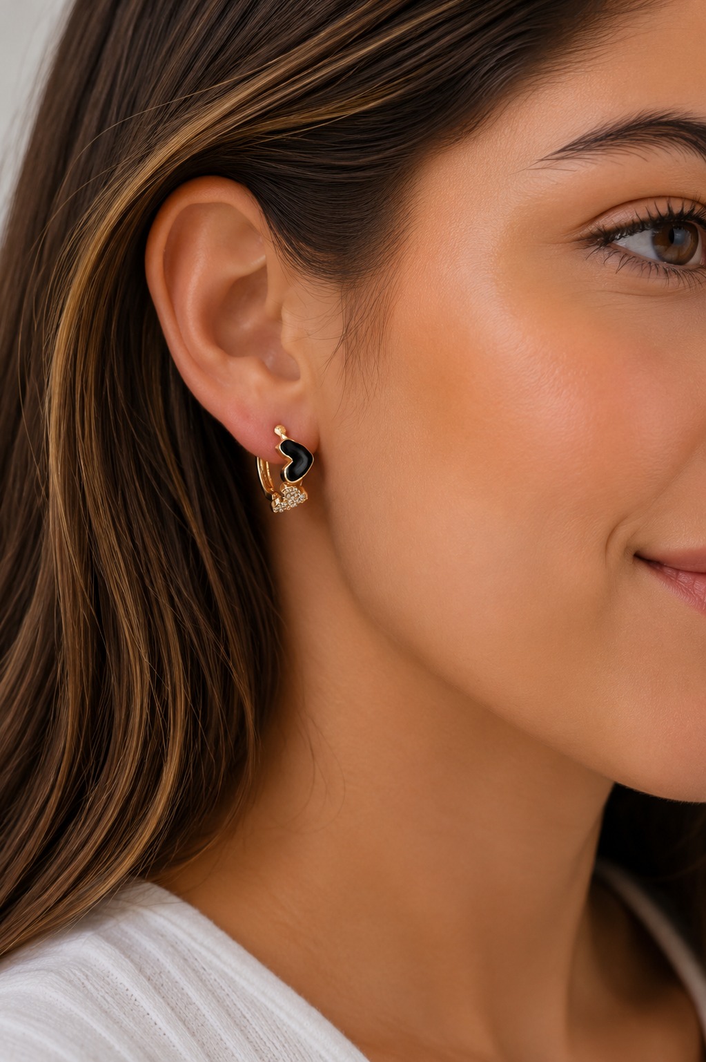 ARETES CANDONGA DOBLE CORAZÓN