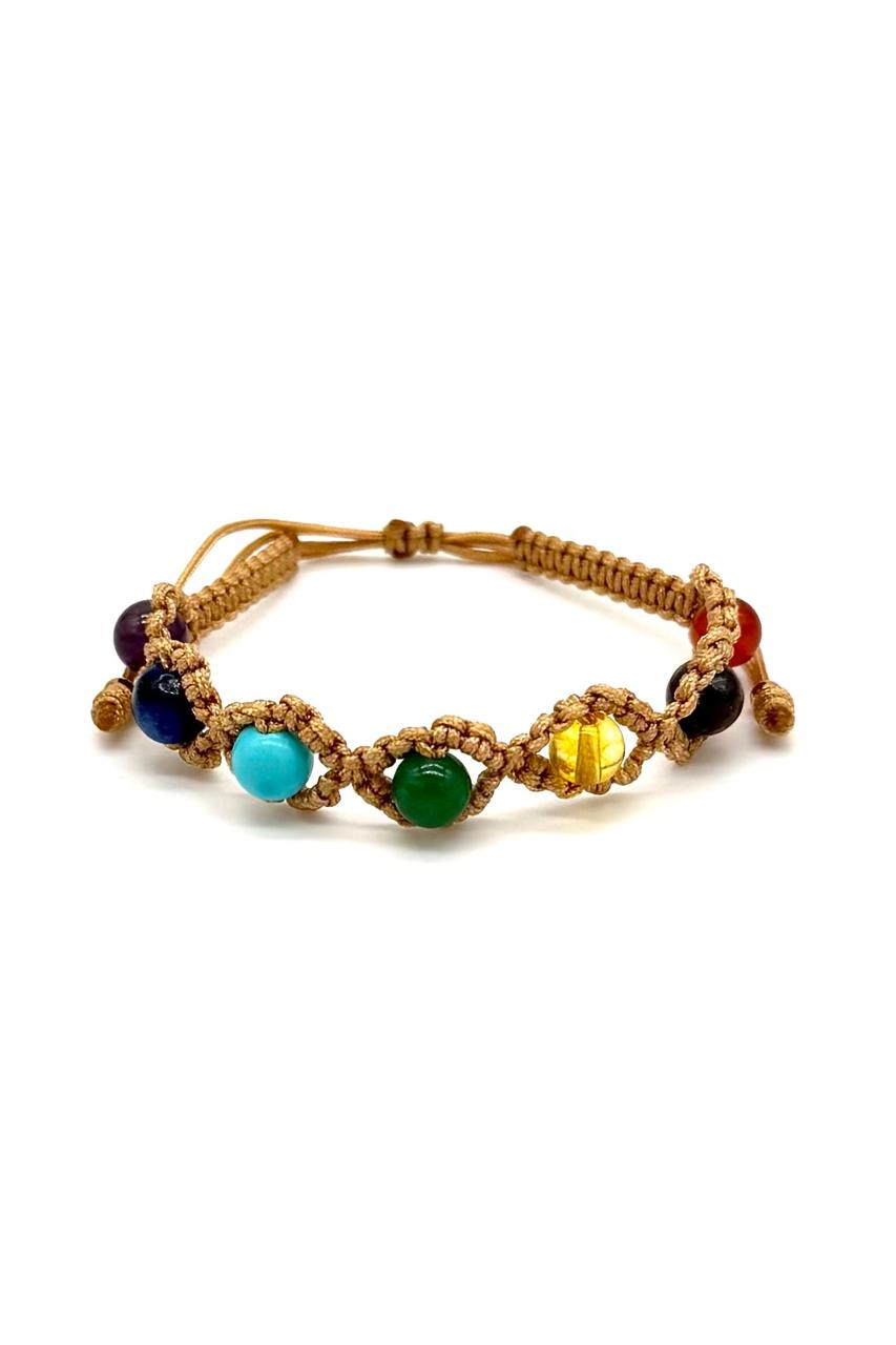 PULSERAS TEJIDAS 7 CHAKRAS