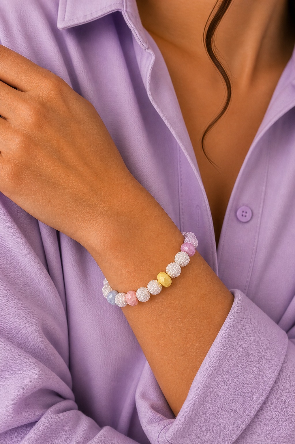 PULSERA CRISTAL PIEDRA MORITAS