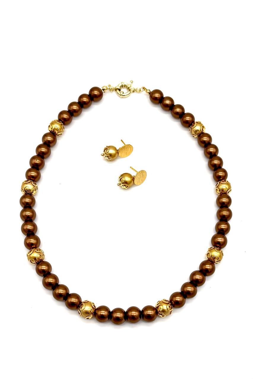 COLLAR PERLA VIDRIO CANASTA