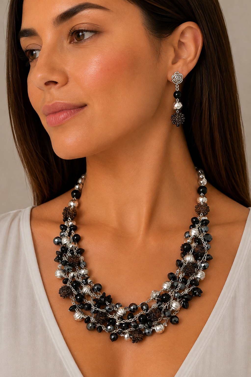 COLLAR CROCHET LLUVIA DE ORO