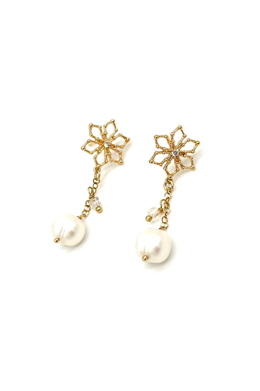 ARETES PERLA CULTIVADA RODIO